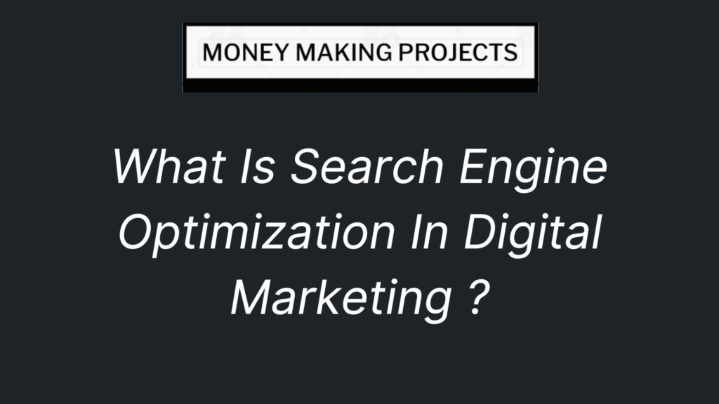 What Is Search Engine Optimization In Digital Marketing ?
